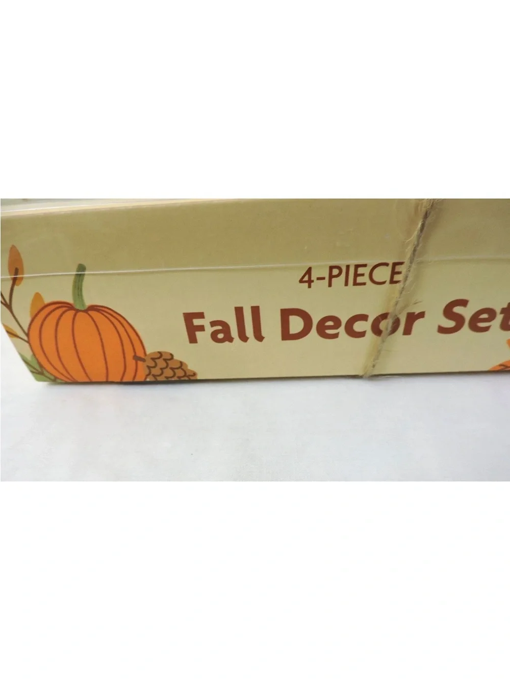 Fall Gnome Fall Decor Set 4 Piece  NIB Set Gnome, Pumpkin, Wood Figures, etc